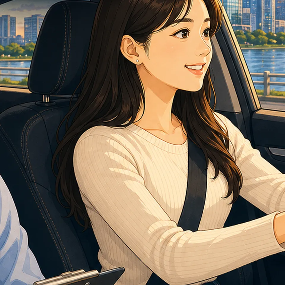 이용안내 · 운전연수 준비와 생활도로 연습의 AI 생성 운전교육 예시
